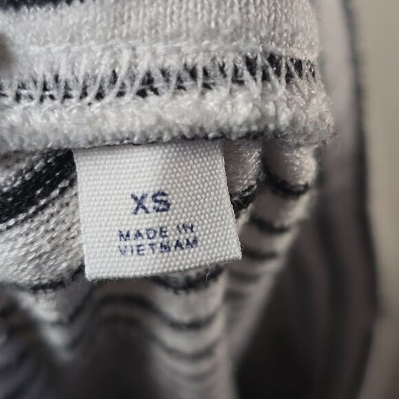 Gap Women’s XS Black & White Athletic‎ Jogger Sweatpants | Striped Drawstring - Picture 12 of 16